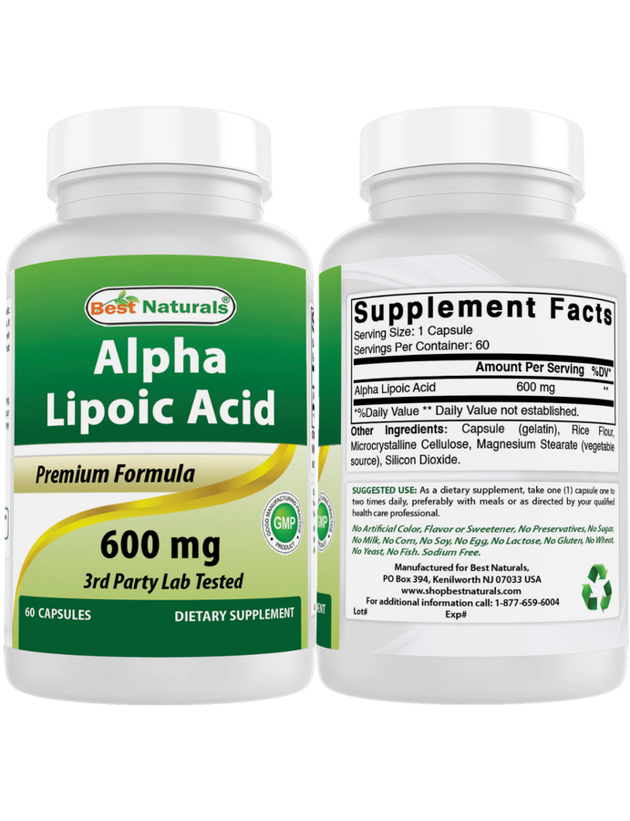 Alpha Lipoic 600mg x 60cap - Best Naturals