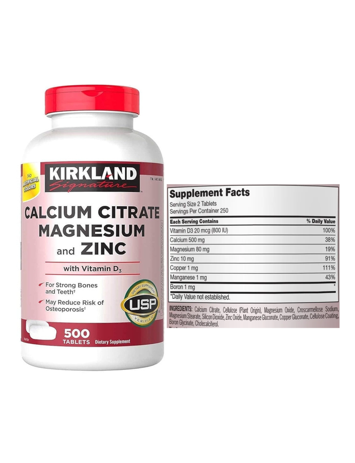 Calcio citrate + mag + zinc + vit D3 x 500tab