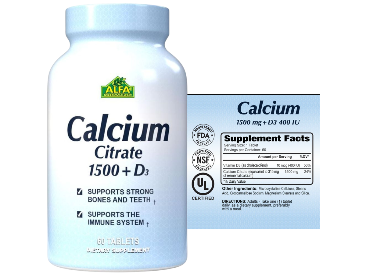 Calcio citrate x 60cap - Alfa Vitamins
