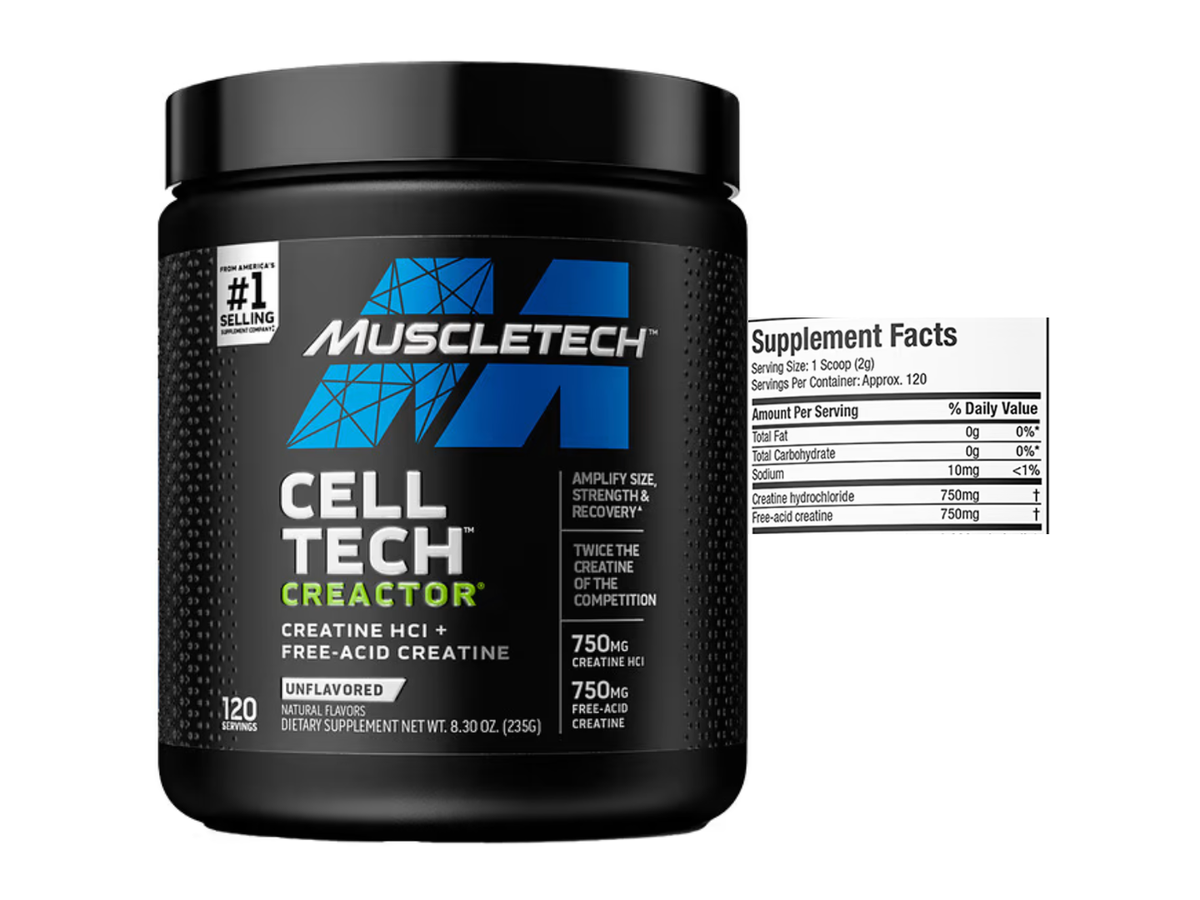 Cell tech creactor 240gr sin sabor - Muscletech