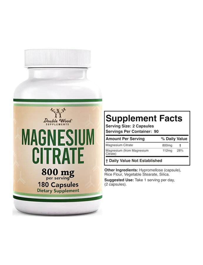 Citrato de magnesio x 180cap - Double Wood