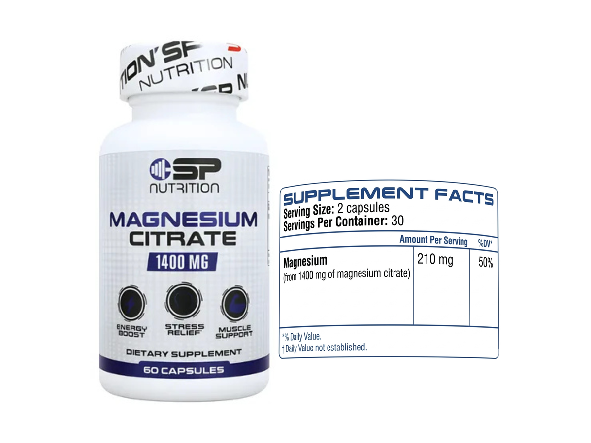 Citrato de magnesio x 60cap - SP Nutrition