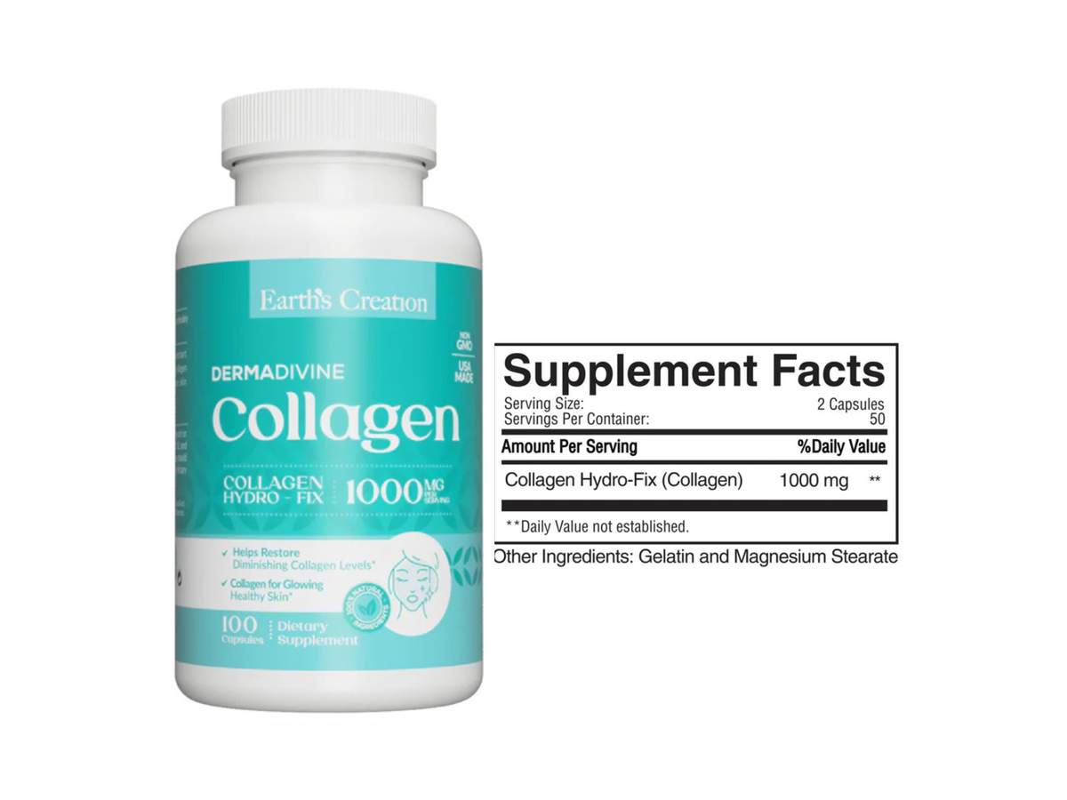 Colageno con vitamina C x 100tab - Earth Creation