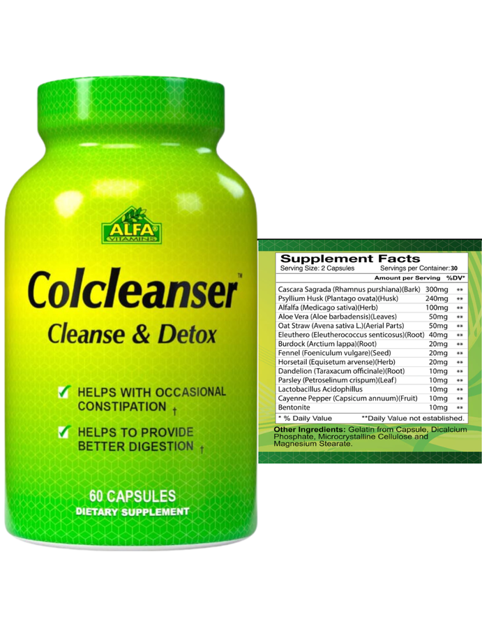 Colcleanser x 60cap - Alfa Vitamins