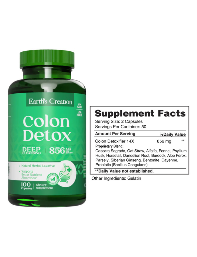 Colon detox x 100cap -Earth Creation