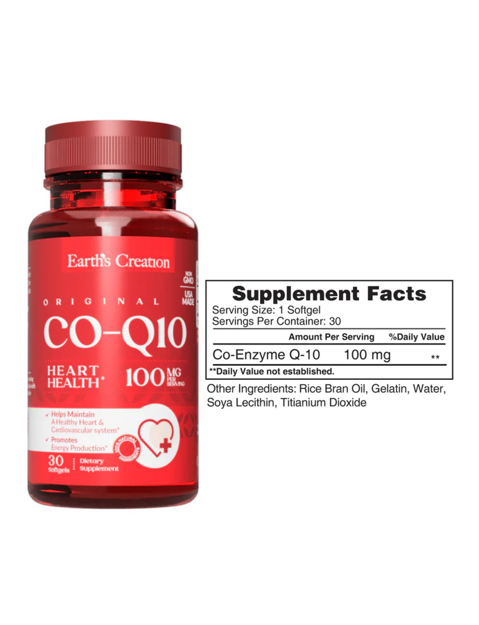 Coq10 100mg x 30cap - Earth Creation