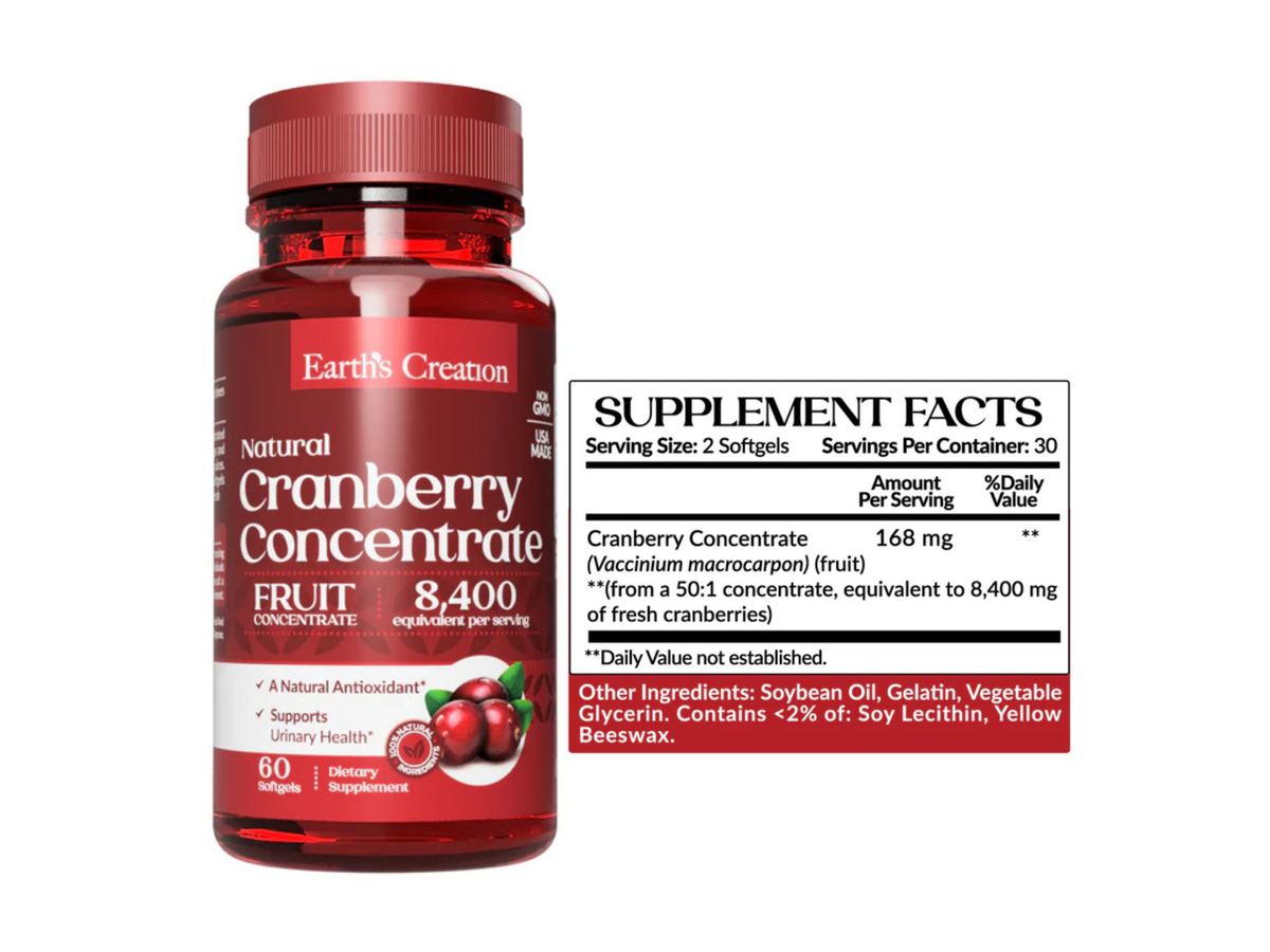 Cranberry 8400 mg x 60tab - Earth Creation