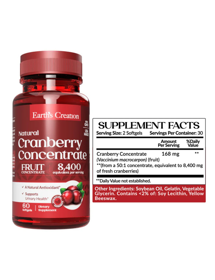 Cranberry 8400 mg x 60tab - Earth Creation