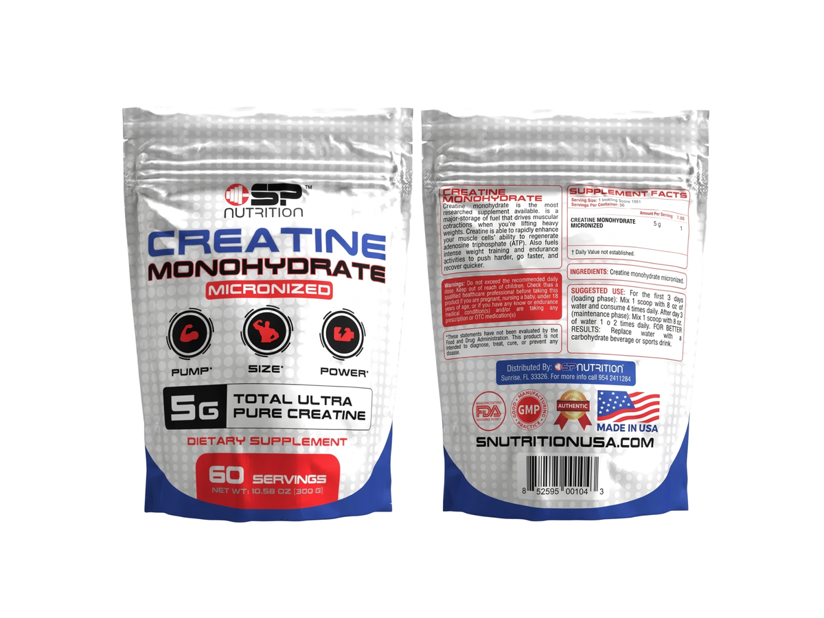 Creatina monohidratada x 300gr - SP Nutrition
