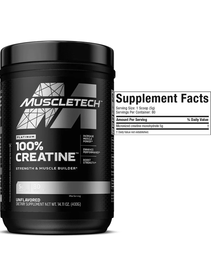 Creatina platinum 400gr sin sabor - Muscletech