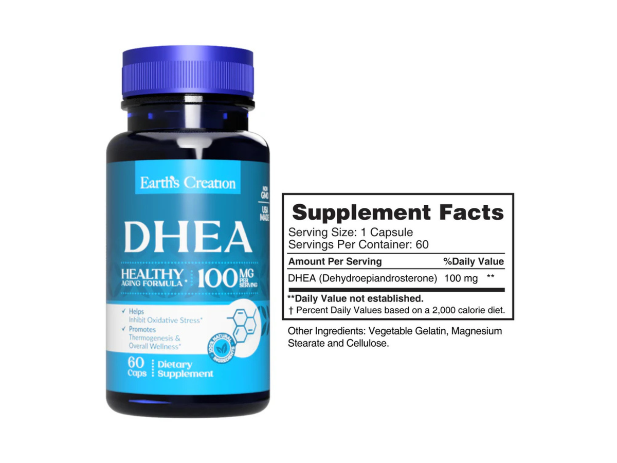 DHEA 100mg x 60cap - Earth Creation