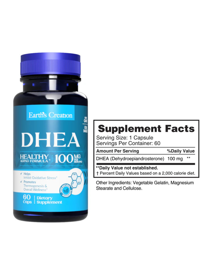 DHEA 100mg x 60cap - Earth Creation