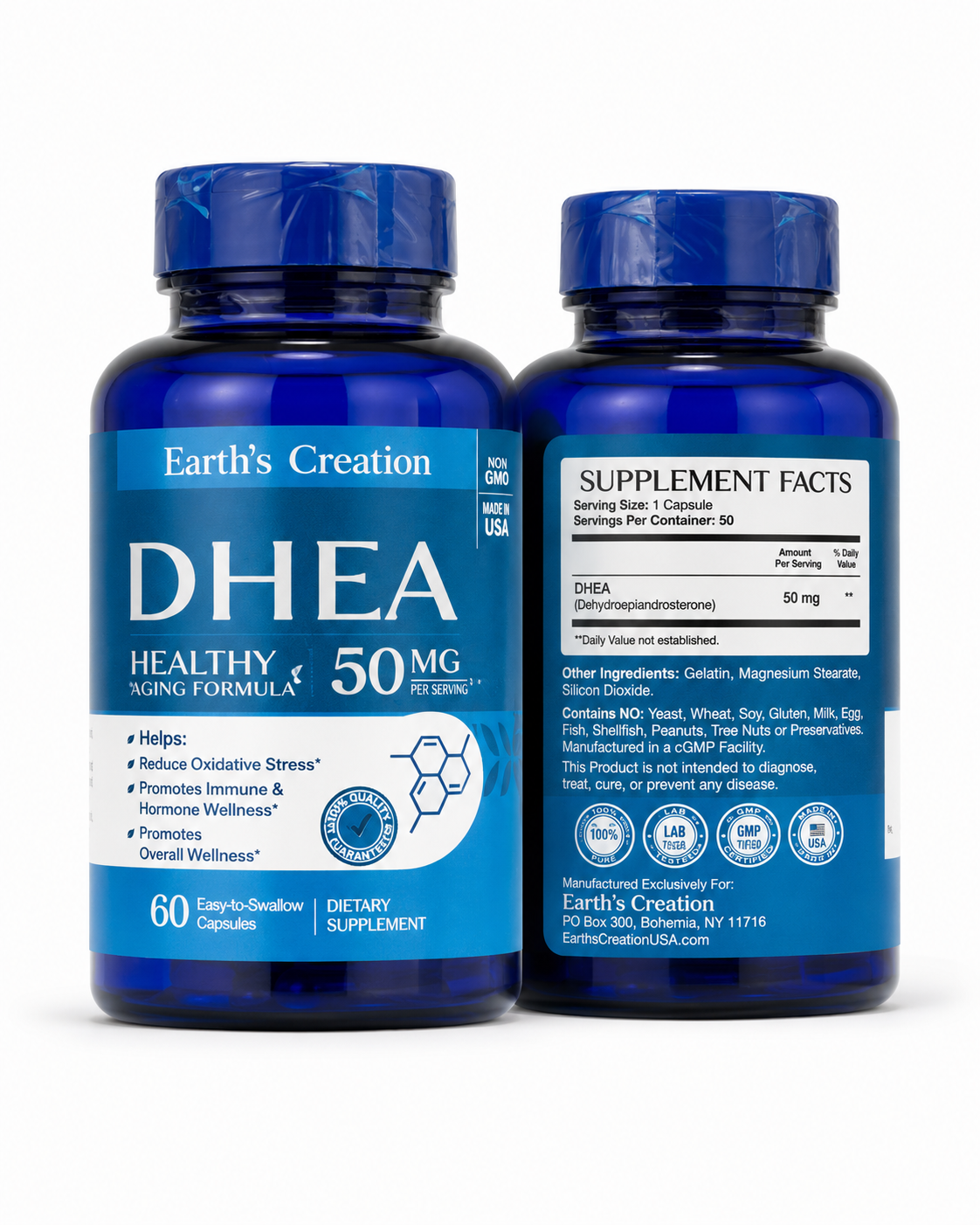 DHEA 50mg x 60cap - Earth Creation