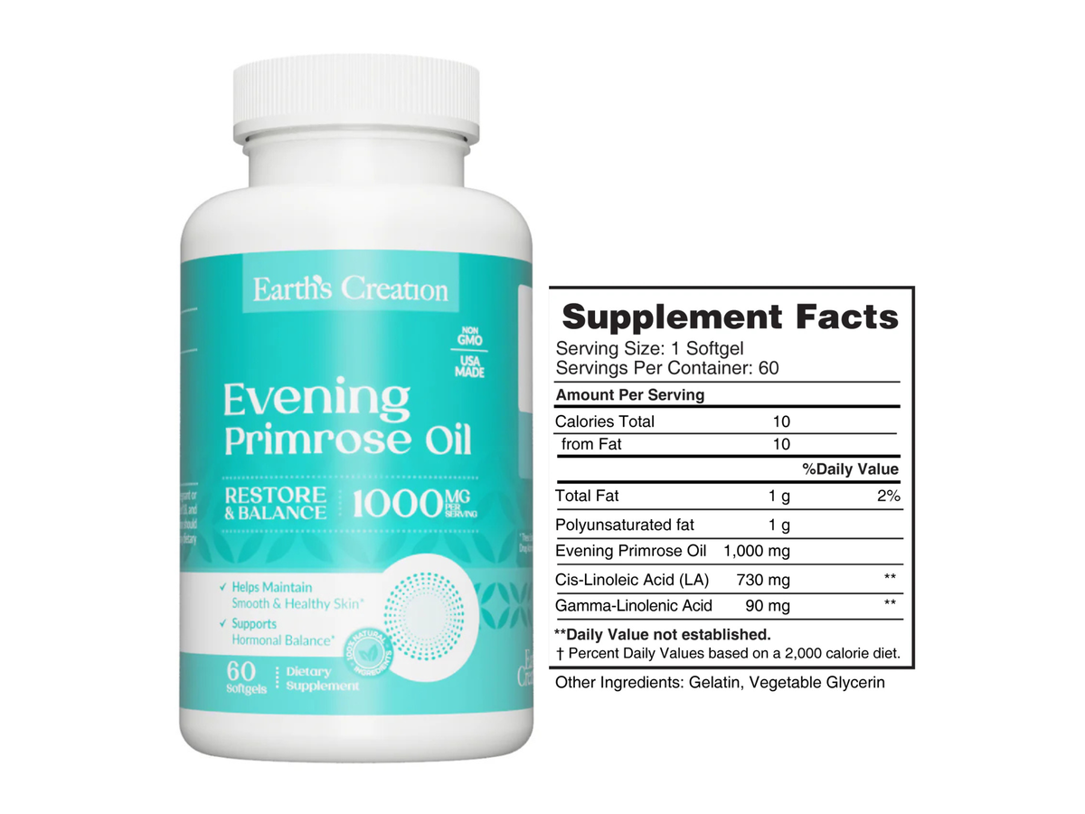 Evening Primrose x 60 softgels - Earth Creation