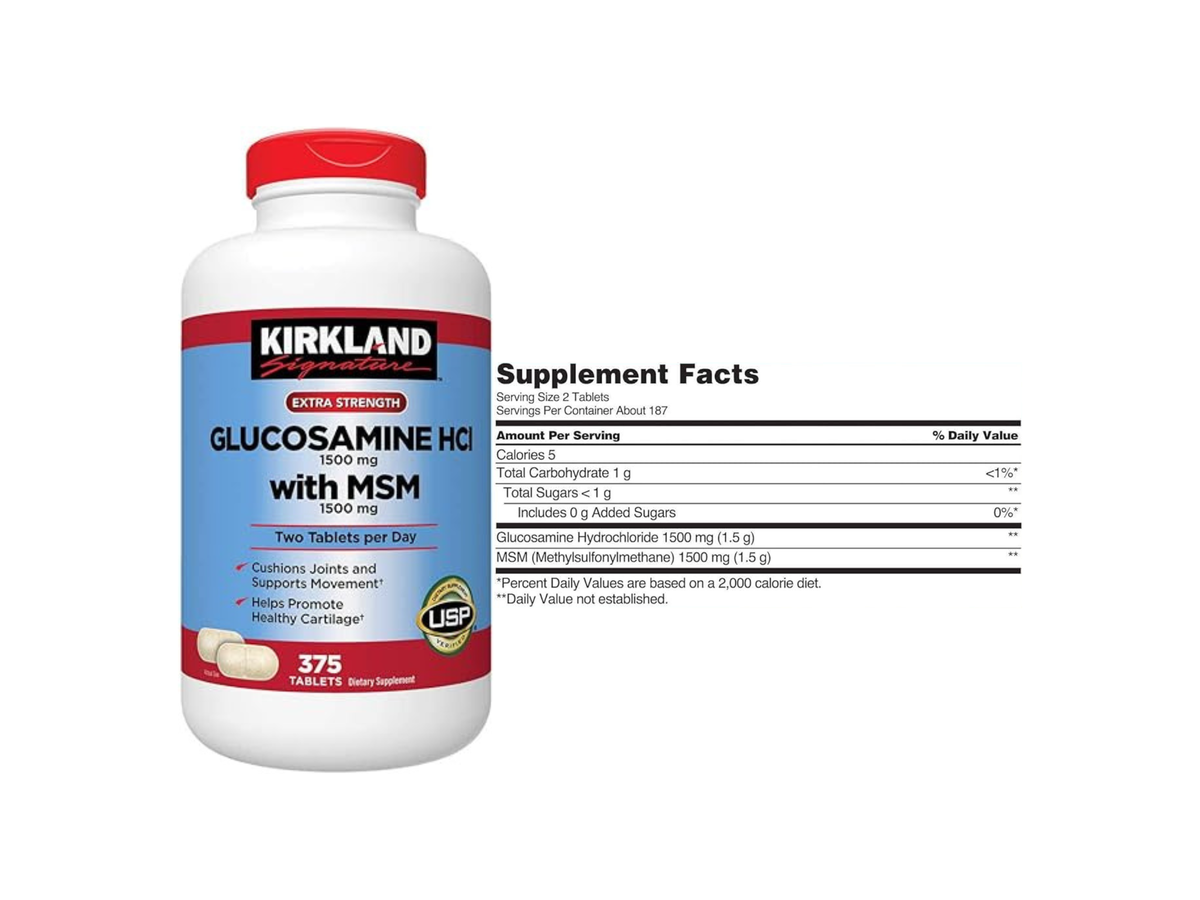 Glucosamina con MSM x 375cap - Kirkland