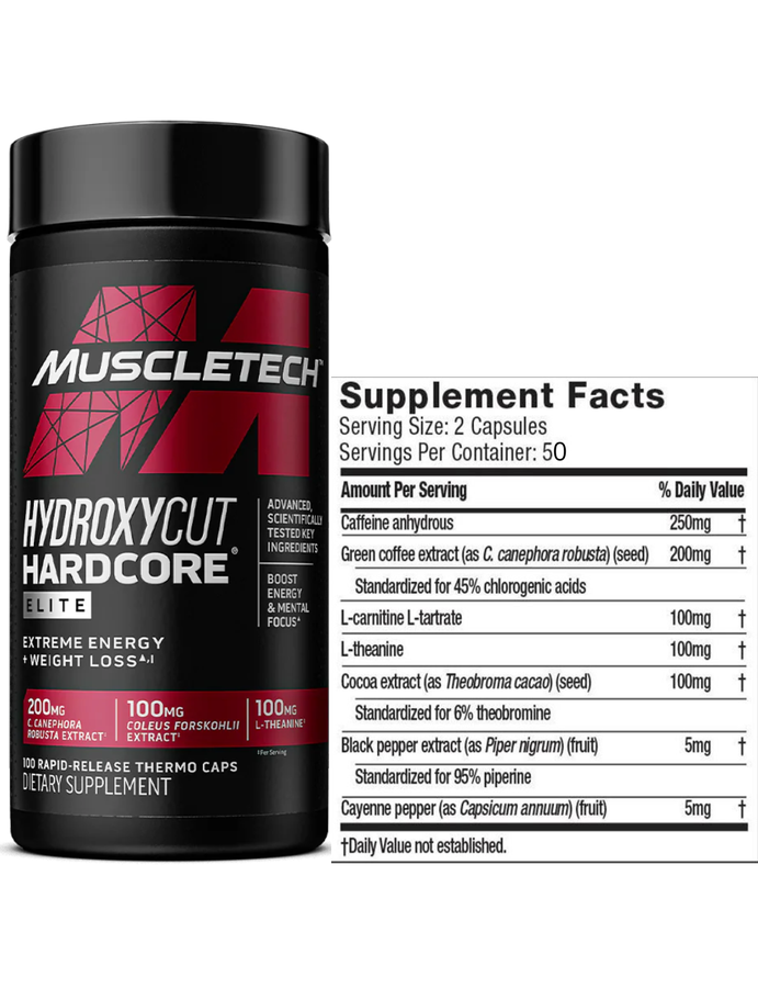 Hydroxycut hardcore x 100cap - Muscletech