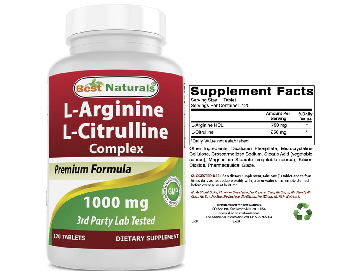L-arginia + l-citrulline x 120cap - Best Naturals