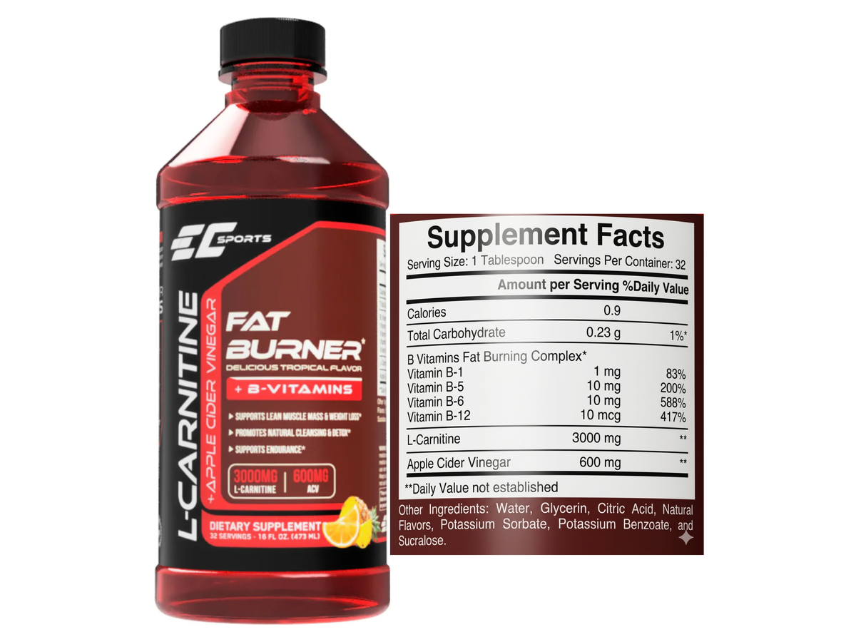 L-Carnitine Liquid 3000mg x 473ml - EC Sport