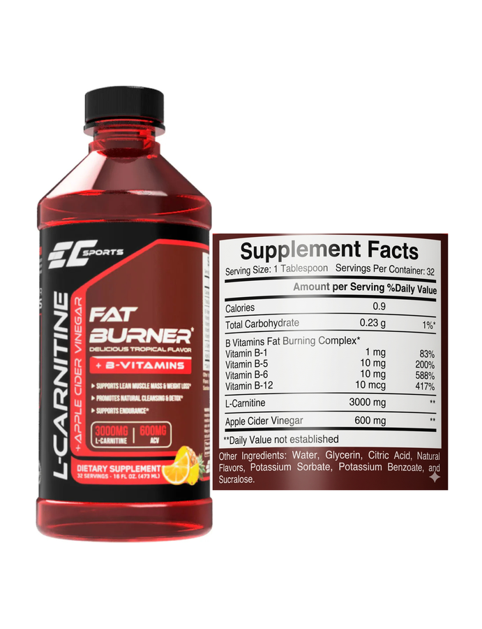 L-Carnitine Liquid 3000mg x 473ml - EC Sport