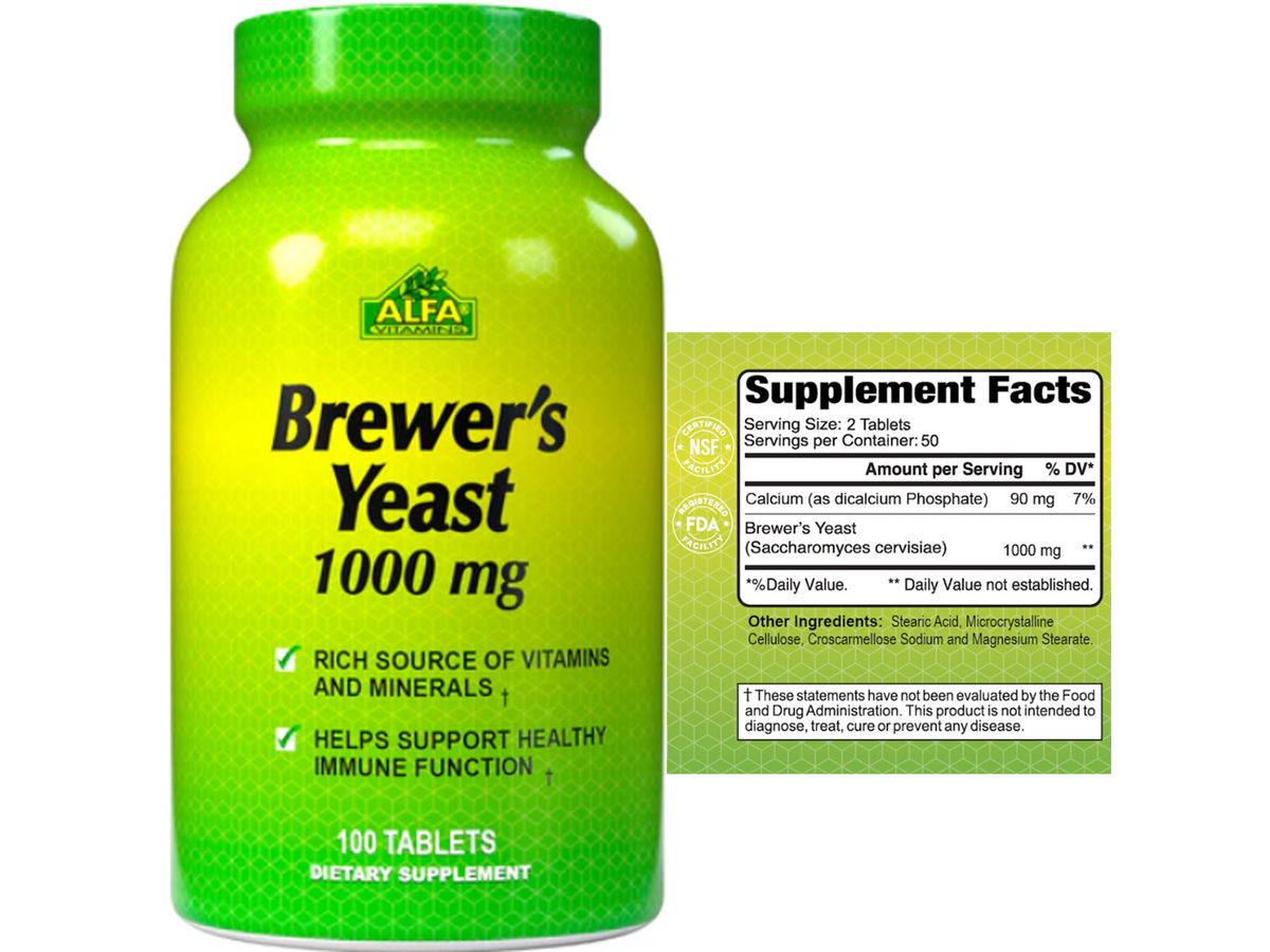 Levadura de cerveza (Brewer's Yeast) x 100cap - Alfa
