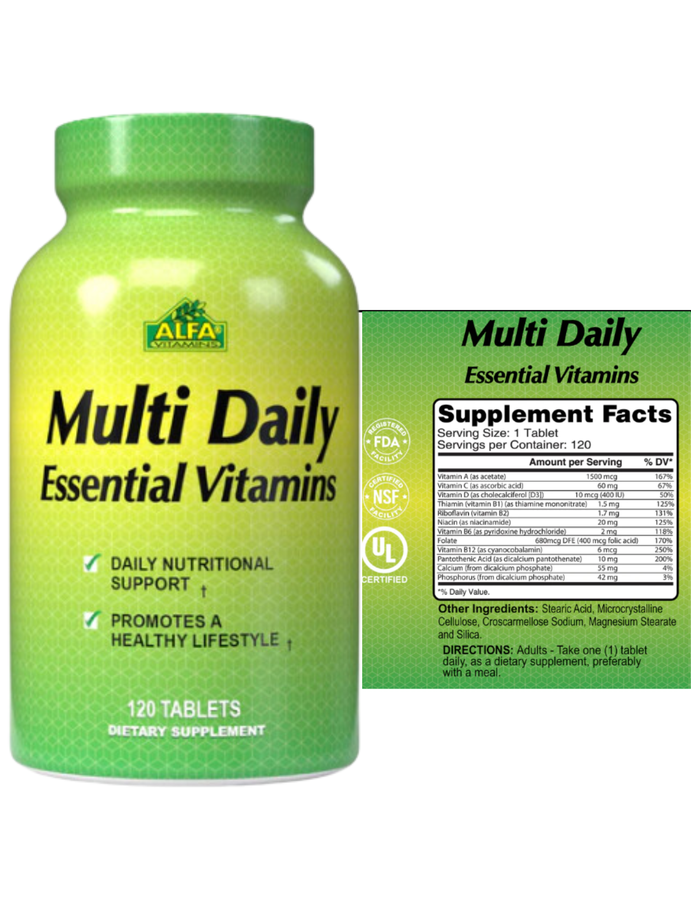 Multi Daily x 120cap - Alfa Vitamins