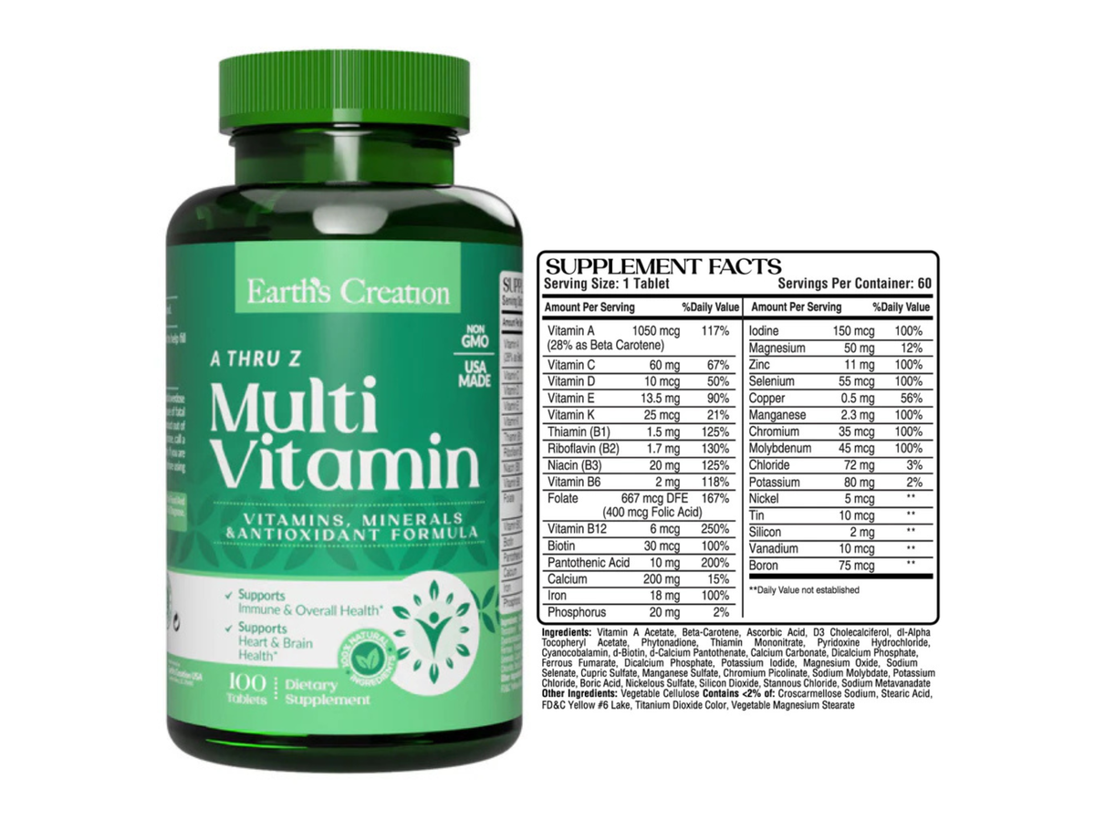 Multivitaminico Adulto x 100tab - Earth Creation