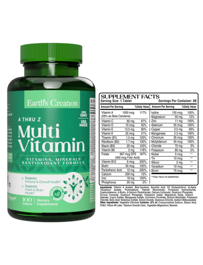 Multivitaminico Adulto x 100tab - Earth Creation