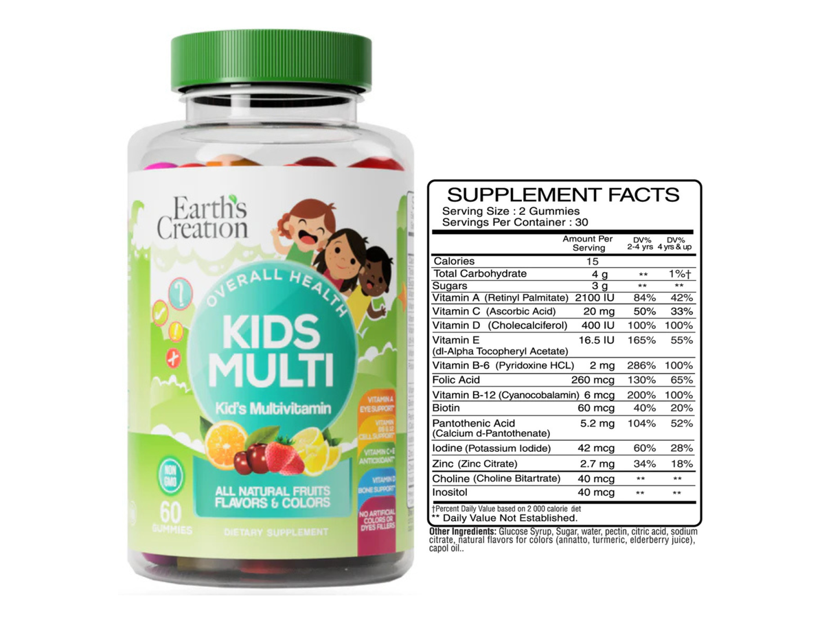 Multivitaminico niños x 60 gummies - Earth Creation