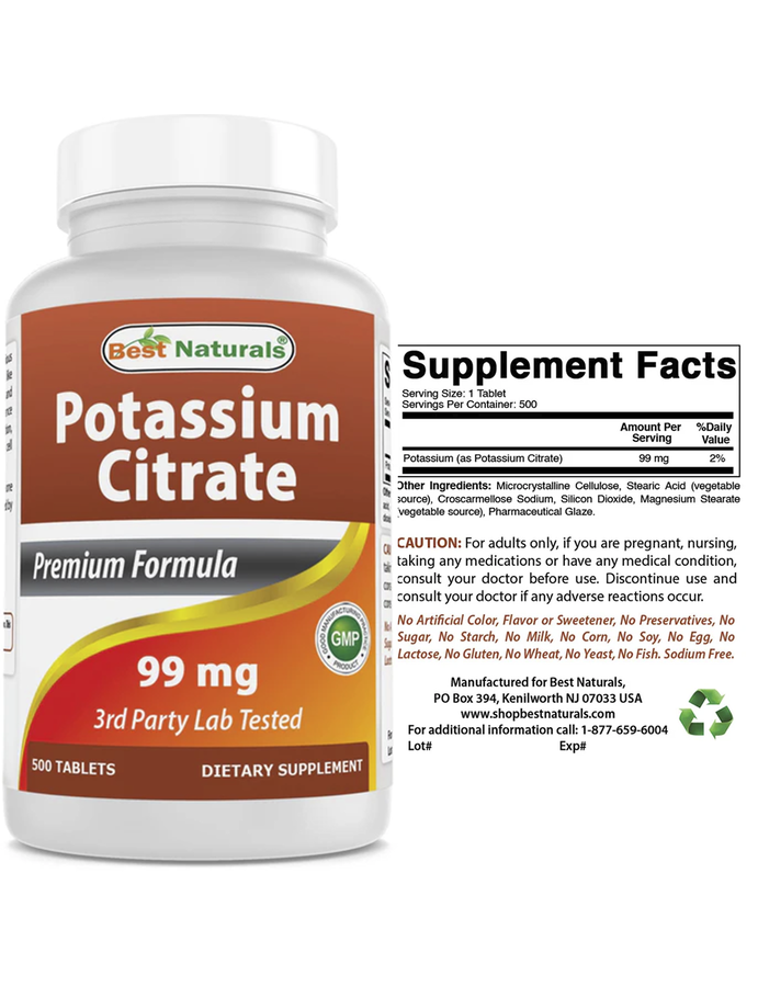 Potasio x 500tab - Best Naturals