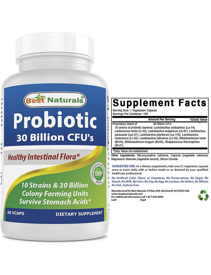 Probiotico 30billones x 60cap - Best Naturals