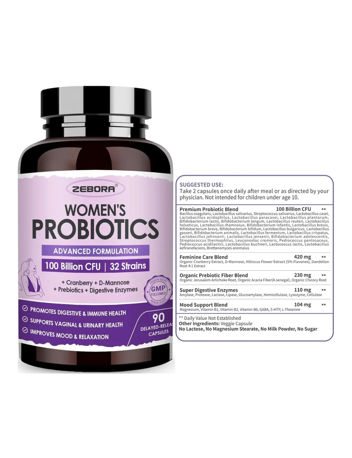 Probiotico mujer 100 billones x 90cap - Zebora