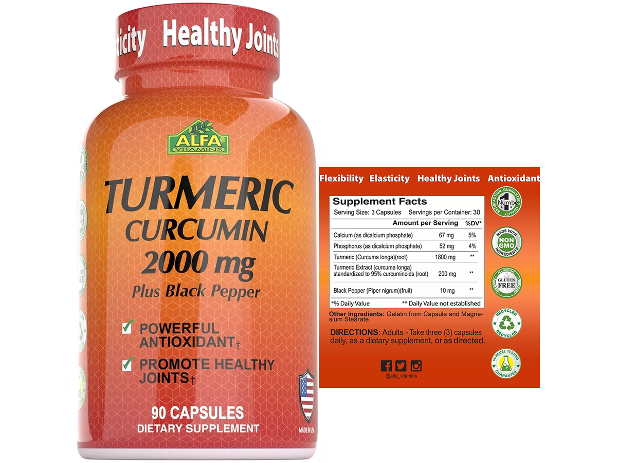 Turmeric x 90cap - Alfa Vitamins