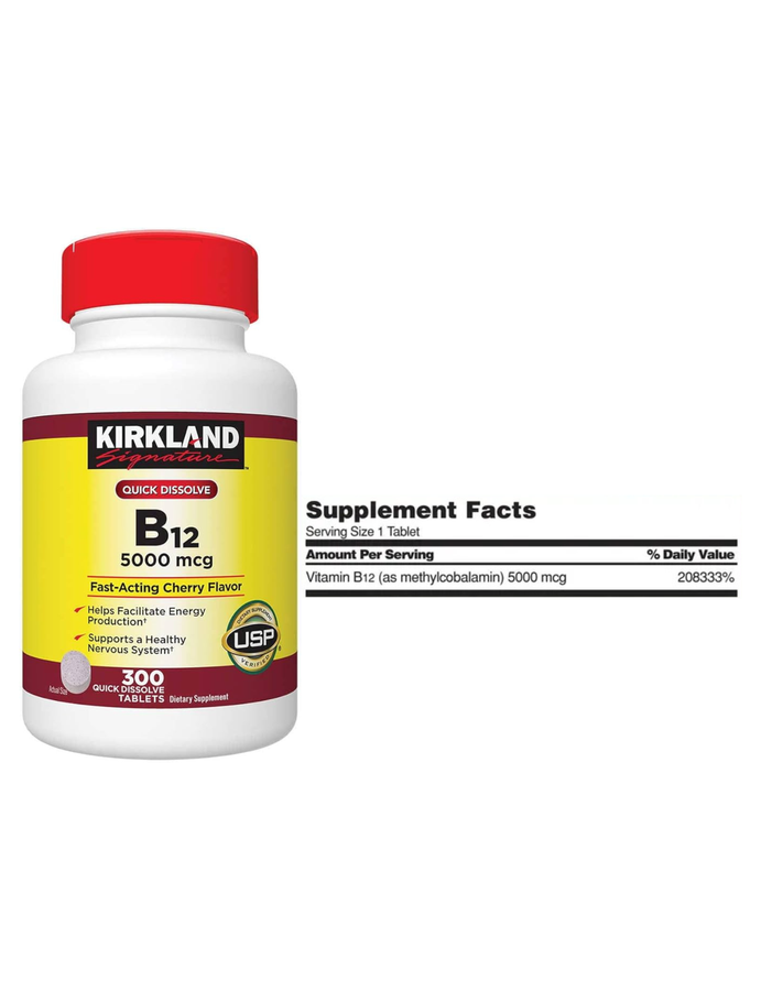 Vitamina B12 5000 mcg x 300cap - Kirkland