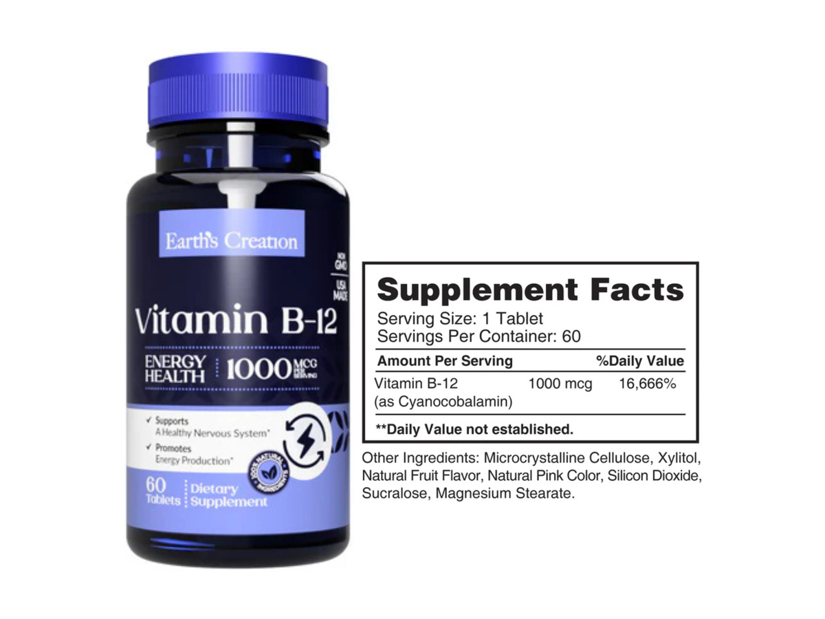 Vitamina B12 x 60tab - Earth Creation
