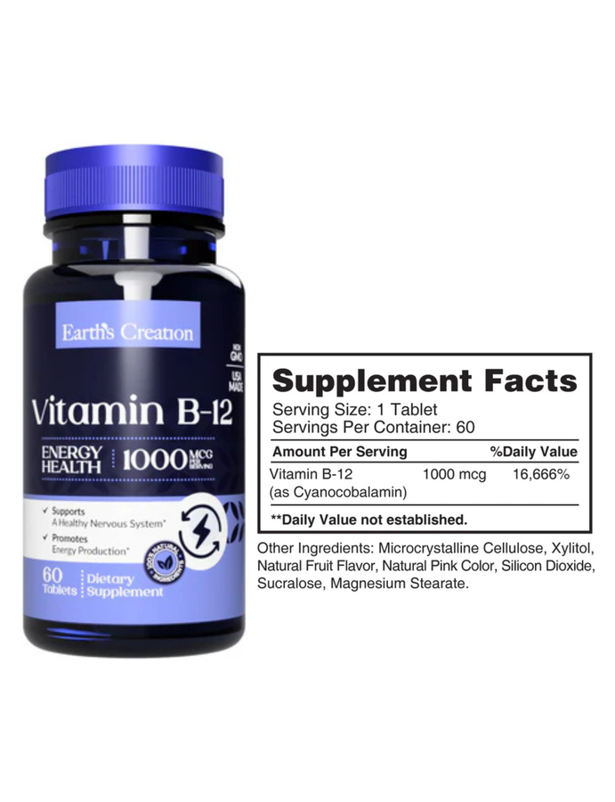 Vitamina B12 x 60tab - Earth Creation
