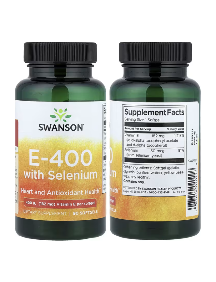Vitamina E con selenium x 90cap - Swanson
